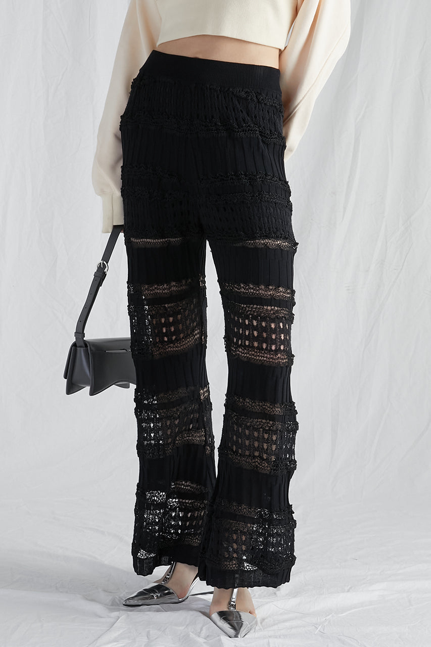 【24SPRING PRE ORDER】Boucle Lace Knit Pants