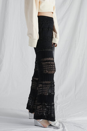 【24SPRING PRE ORDER】Boucle Lace Knit Pants