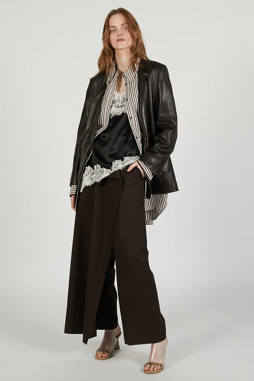 Lamb Leather No-Collar Jacket - 2026 SPRING