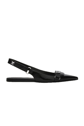 Racer Vinyl Slingbacks