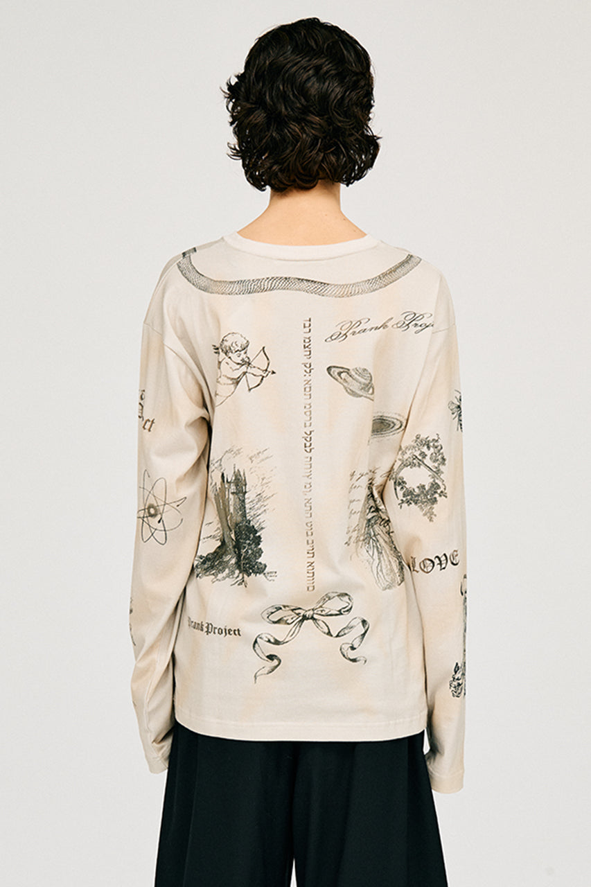 [24Autumn PRE ORDER] Tattoo Printed Long Sleeve Tee