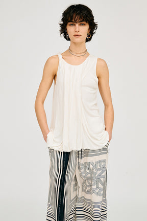 Twist Shoulder Drape Top