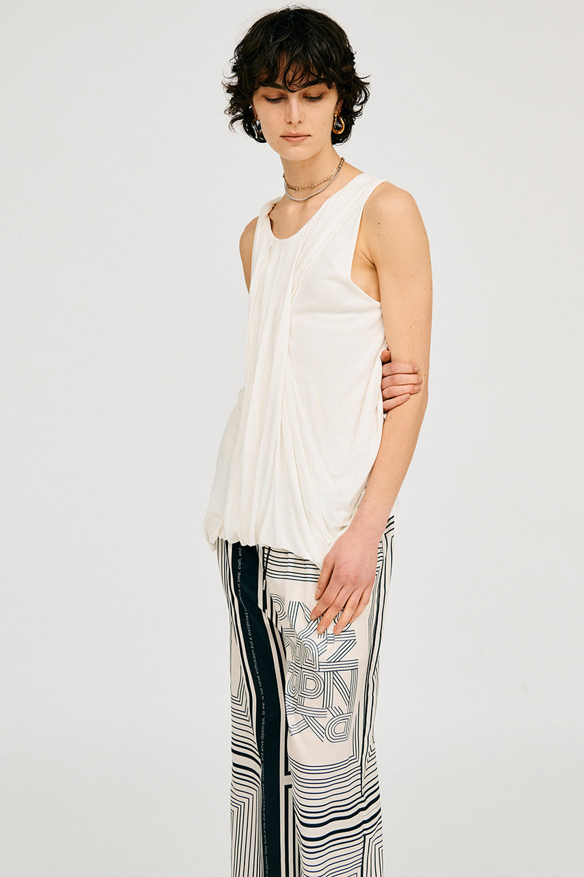 Twist Shoulder Drape Top