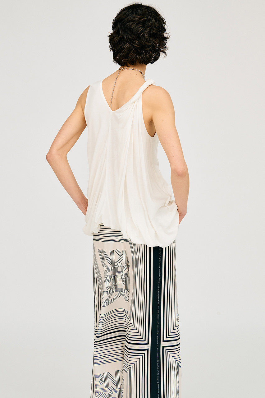 Twist Shoulder Drape Top