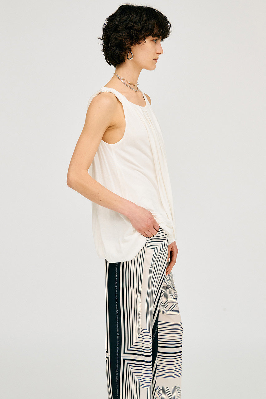 Twist Shoulder Drape Top