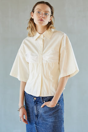 【SALE】Lace Bustier Shirt