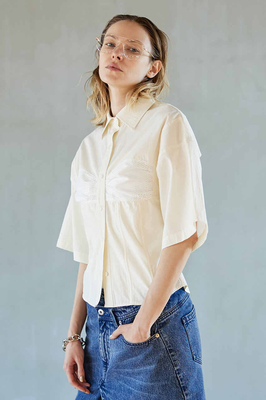 【SALE】Lace Bustier Shirt