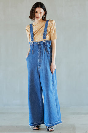 Loose Waist Two-way Salopette Pants