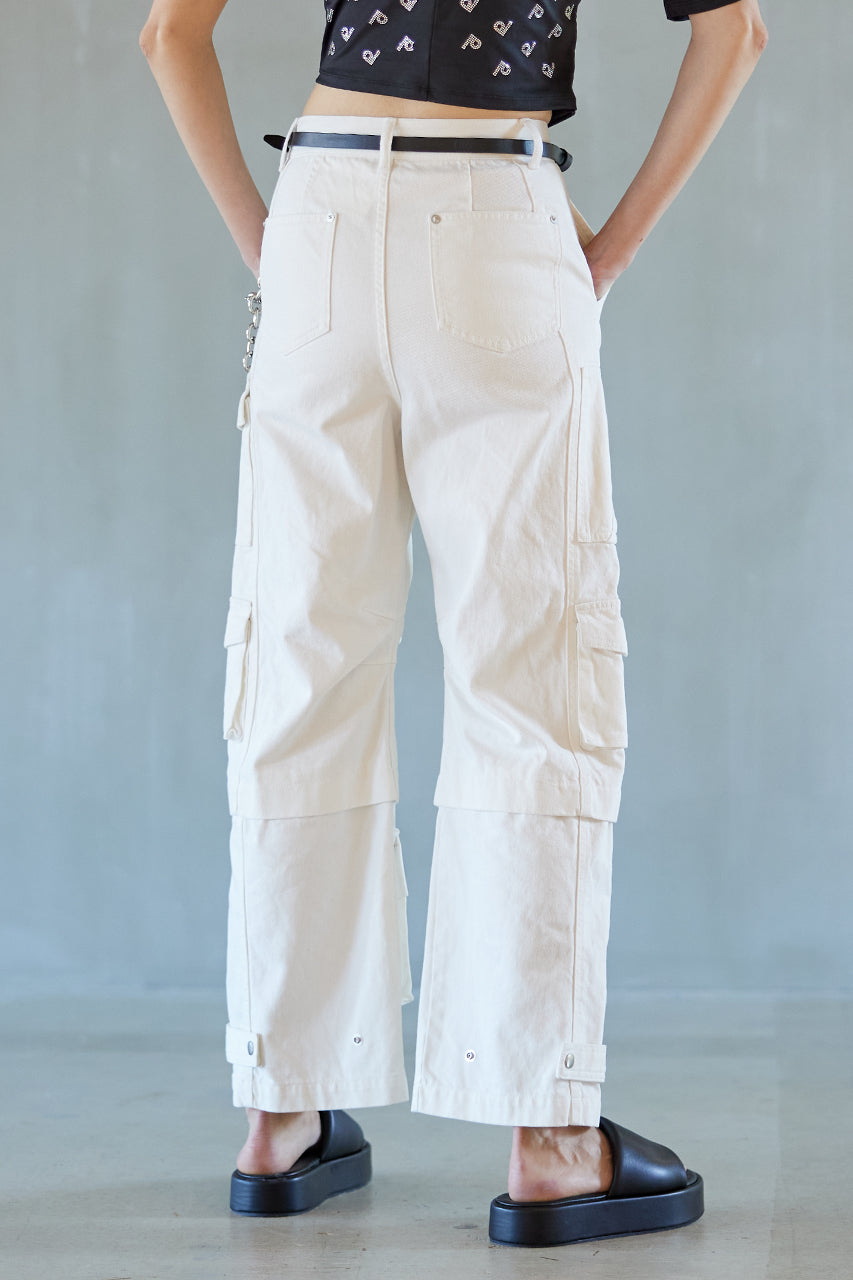 PRANK PROJECT White Chino Cargo Pantsパンツ - デニム/ジーンズ