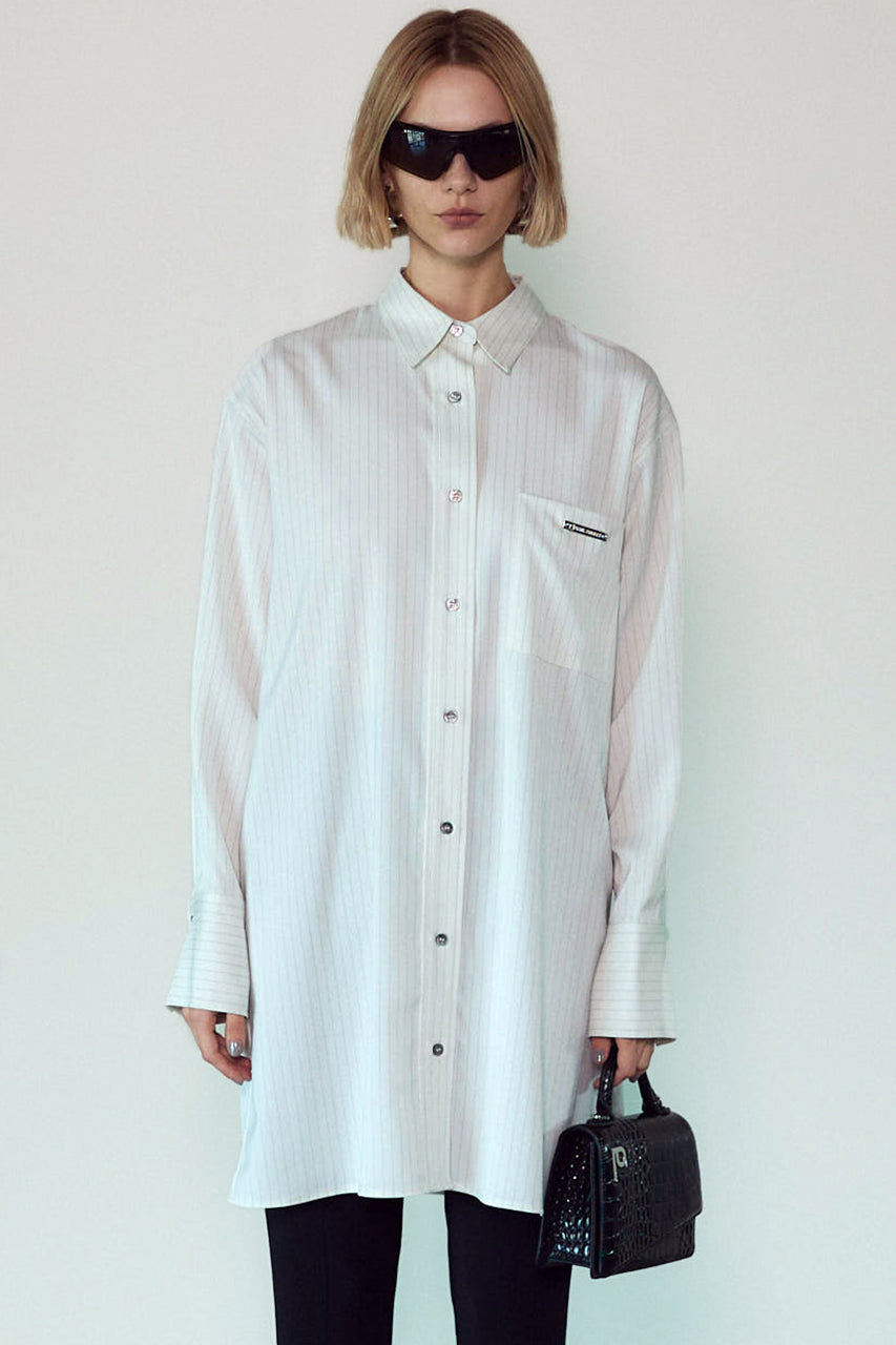 Layered Apron Shirt Onepiece