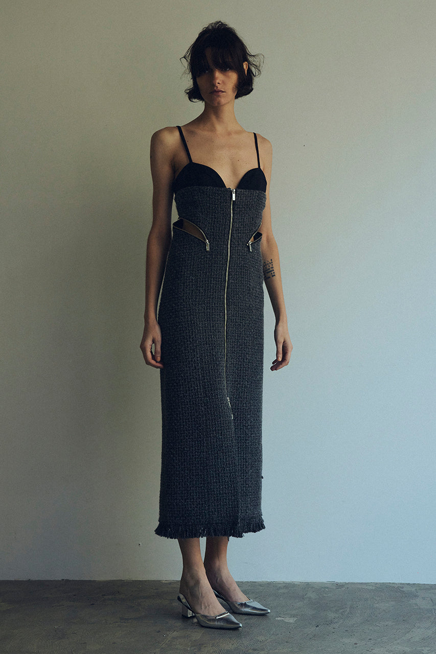 【予約商品】Tweed Zip Dress