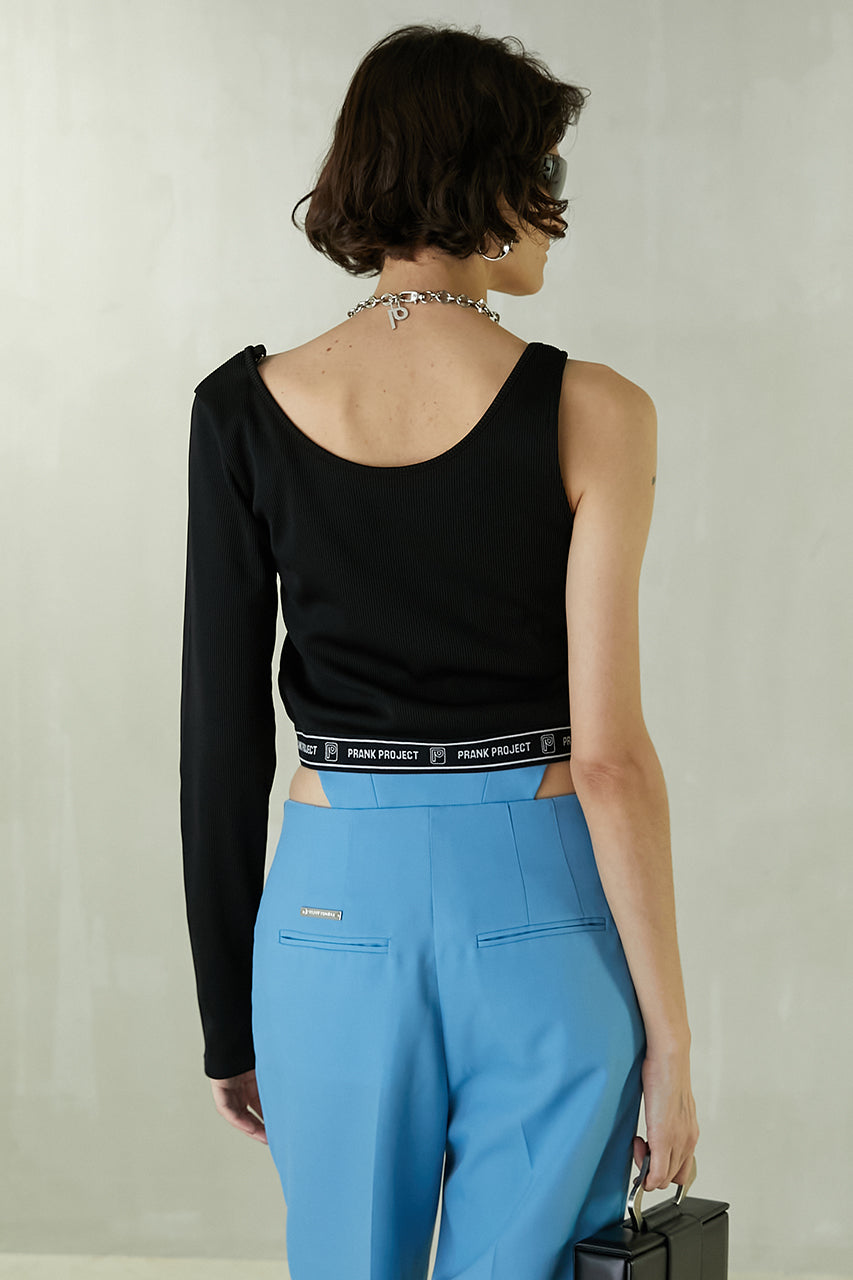 [SALE] Cut-Out Cropped Rib Tee