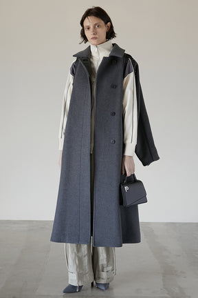 Over Wool Cape Coat