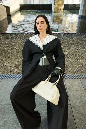 Round Shoulder No-Collar Jacket - 2026 SPRING