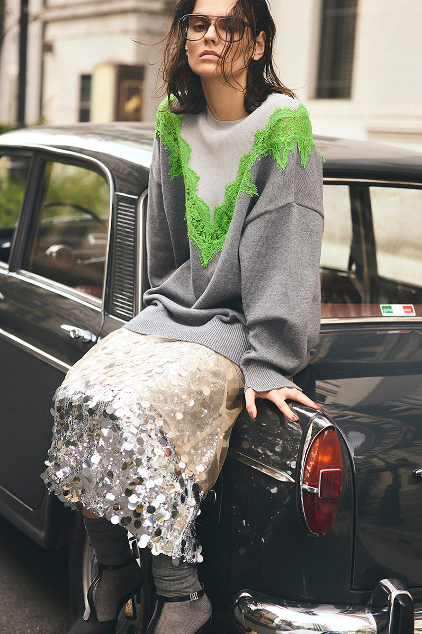 Lace-Line Over-Knit - 2025 WINTER