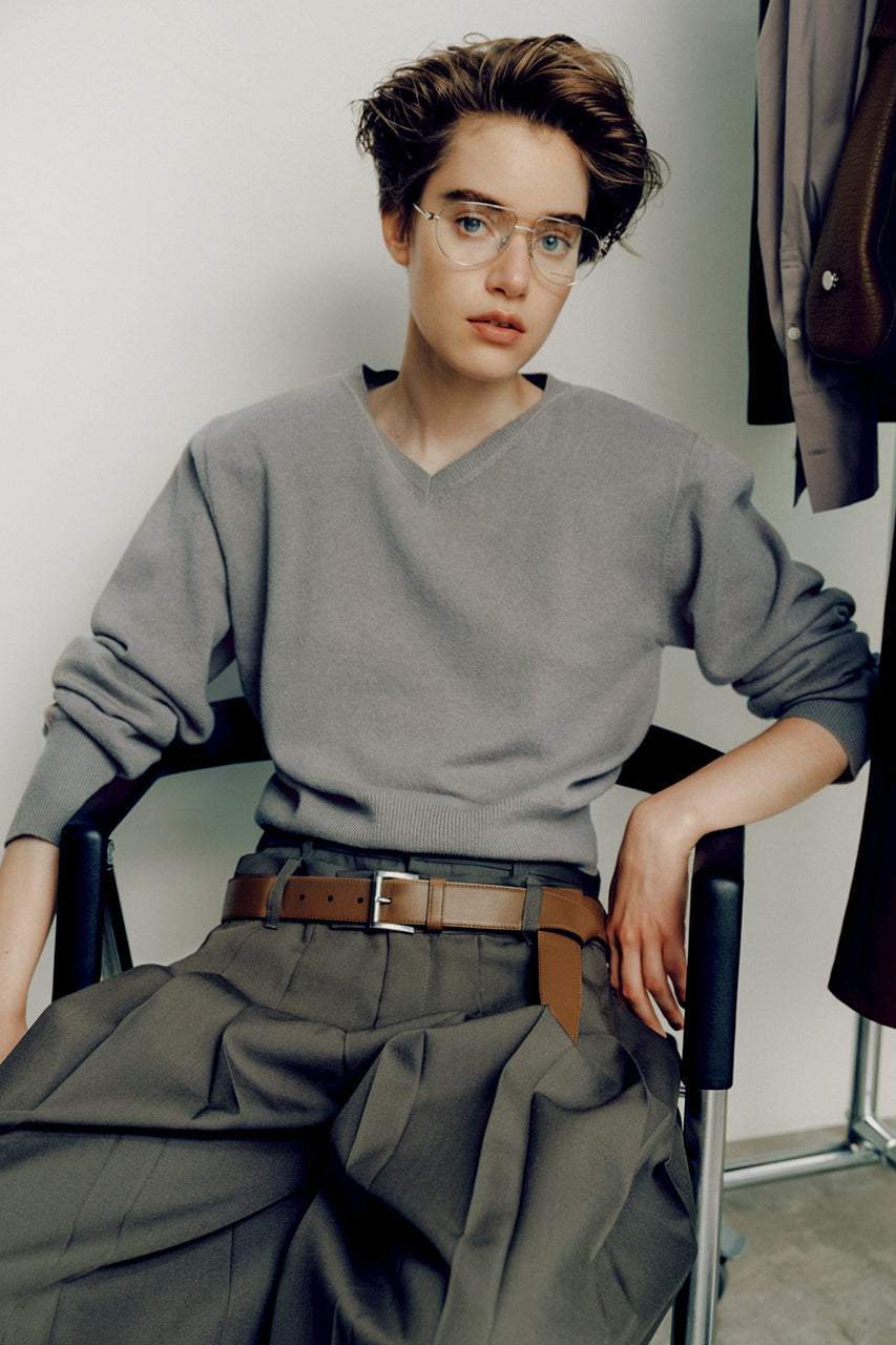 【AYUMI HAMAMOTO COLLABORATION】Merino Wool Shoulder Pad Knit - PRE ORDER