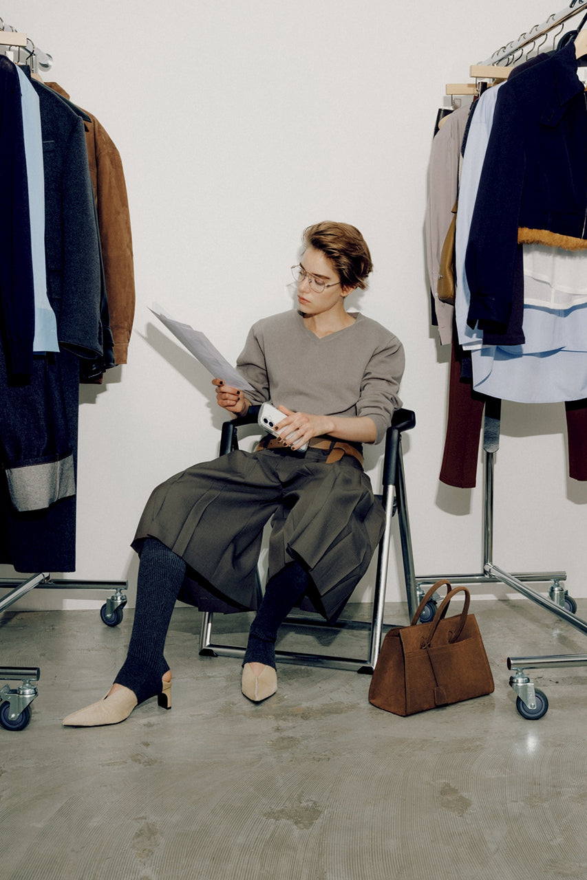 【AYUMI HAMAMOTO COLLABORATION】Merino Wool Shoulder Pad Knit - PRE ORDER