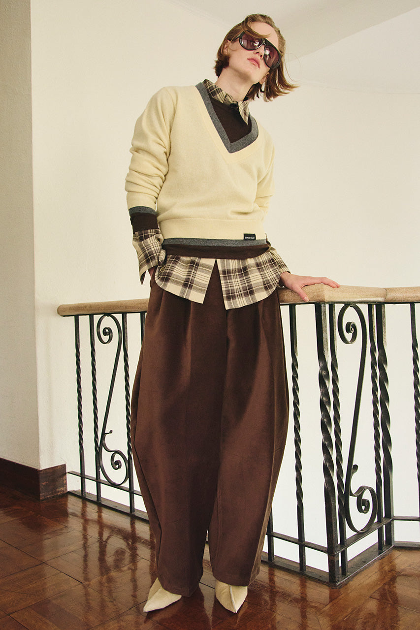 Velvet Barrel Pants - 2026WINTER