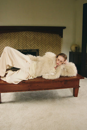 Fake Fur Big Collar Jacket - 2026WINTER