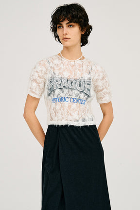 Lace Pleats Top