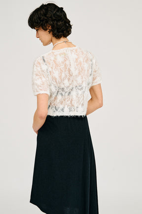Lace Pleats Top