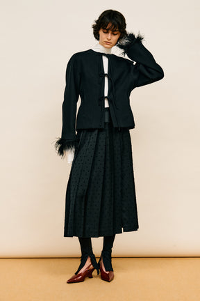 Feather Trim Jacket - 2026 SPRING