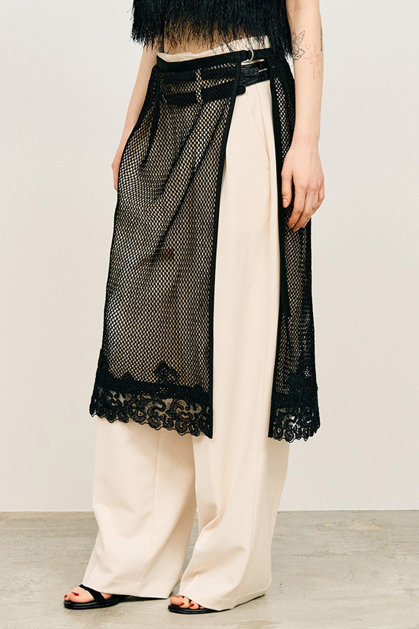 Mesh Lace Wrap Skirt - 26SUMMER