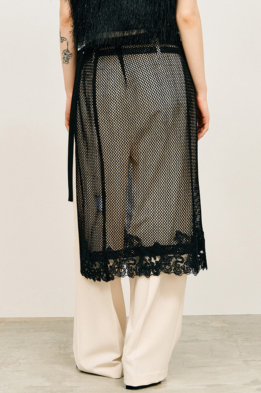 Mesh Lace Wrap Skirt - 26SUMMER