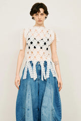 Lace Tape Cross Top