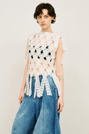 Lace Tape Cross Top