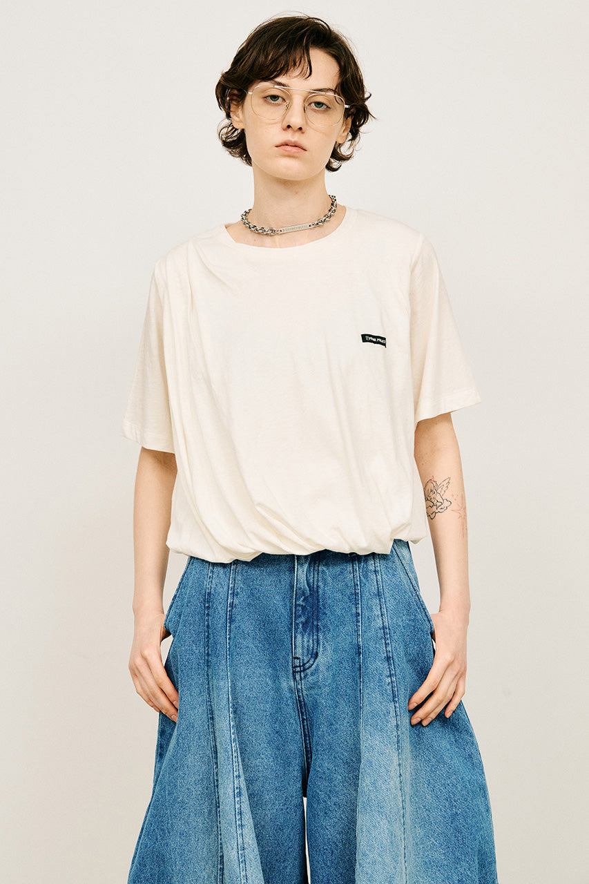 Slub Balloon Hem T-Shirt - 26SUMMER