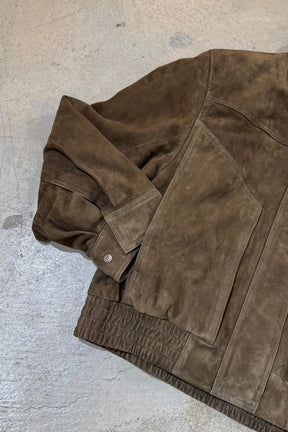 Tuck Pocket High-Neck Suede Blouson - 2026AUTUMN