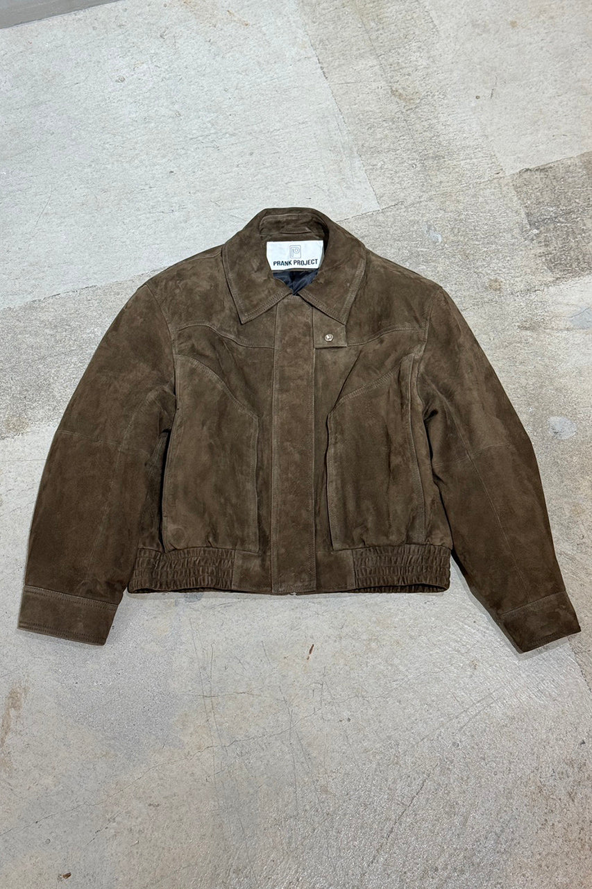 Tuck Pocket High-Neck Suede Blouson - 2026AUTUMN