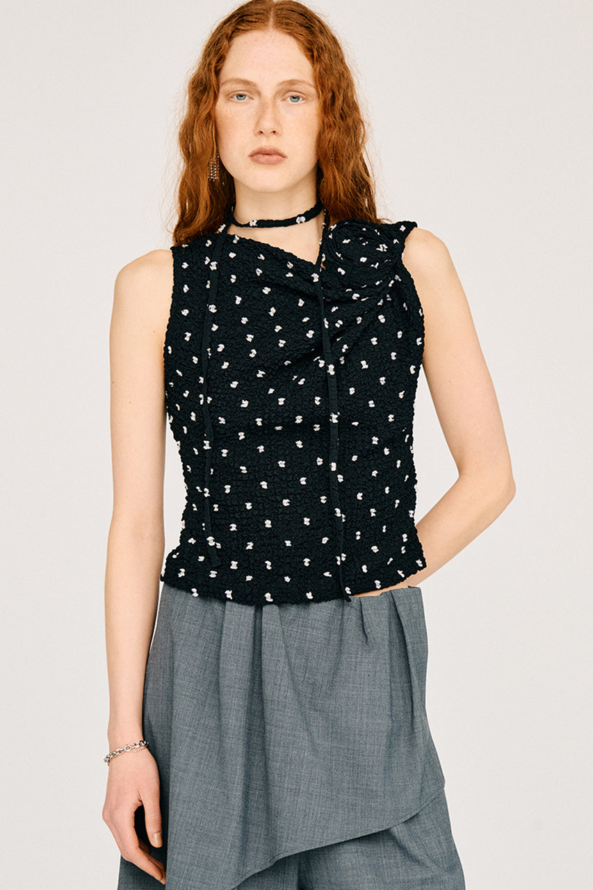 Rose Motif Ripple Top - 26SUMMER