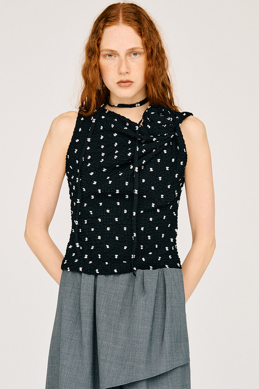Rose Motif Ripple Top - 26SUMMER