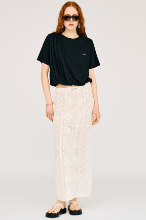 Cross Lace Maxi Skirt - PRE ORDER
