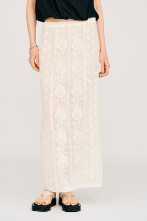 Cross Lace Maxi Skirt - PRE ORDER