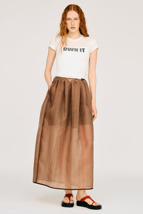 Hard Mesh Maxi Skirt