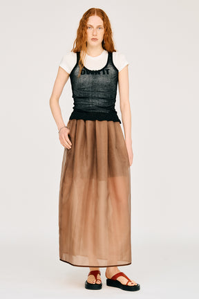 Hard Mesh Maxi Skirt