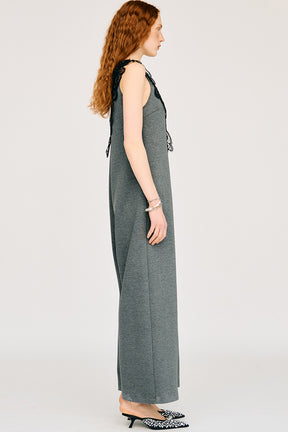 Deep V-Neck Lace All-In-One - 26SUMMER