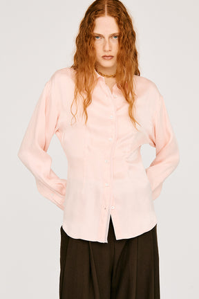 Satin Cinched Waist Shirt