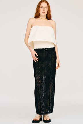 Cross Lace Maxi Skirt - PRE ORDER
