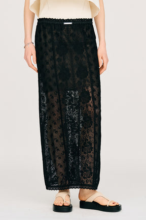 Cross Lace Maxi Skirt - PRE ORDER