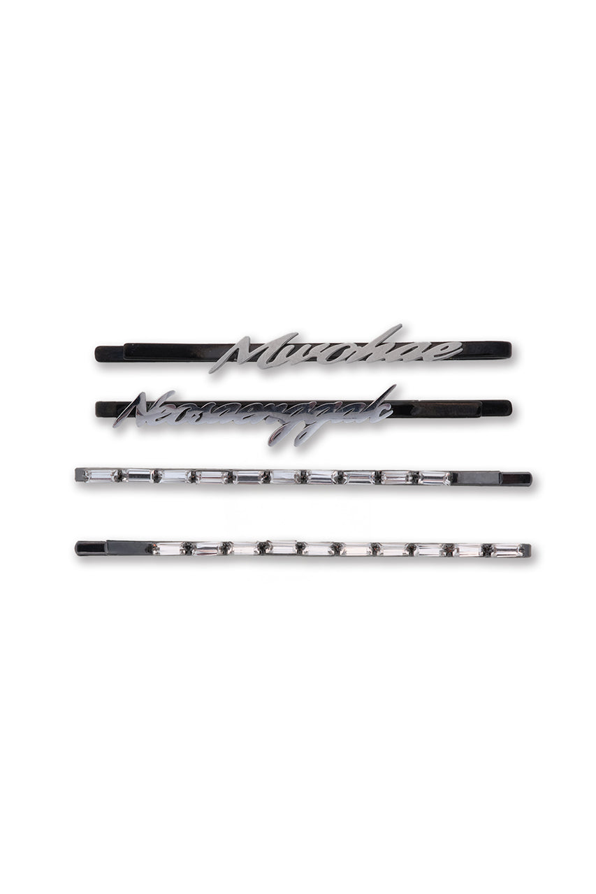 Chatty＆Rhinestone Hairpins-4-Piece Set