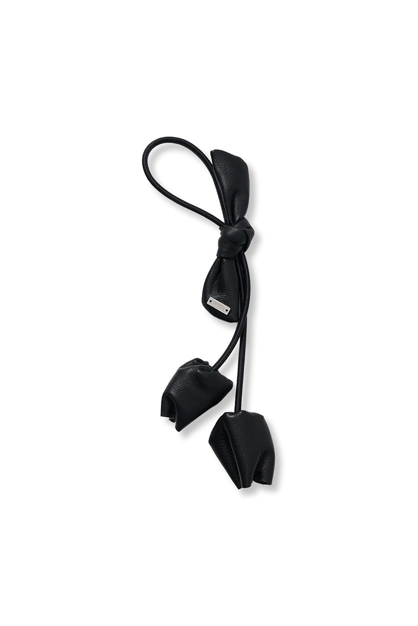 Faux Leather Flower Hair Tie