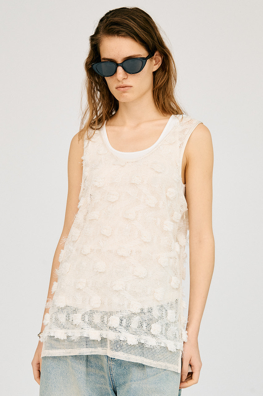 Flower Mesh Layer Tank - 26SUMMER 2nd