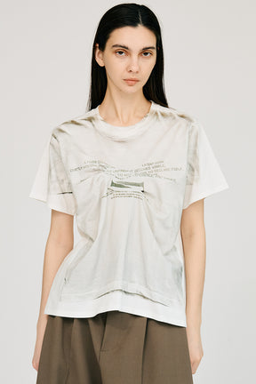 Fake Print Random Tack T-Shirt - 26SUMMER 2nd