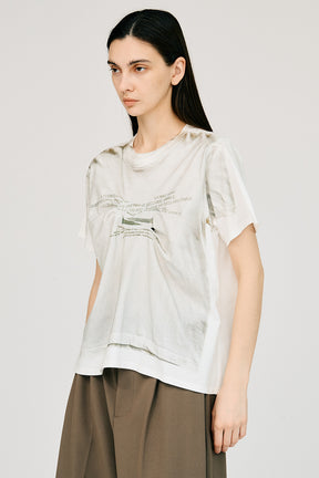 Fake Print Random Tack T-Shirt - 26SUMMER 2nd