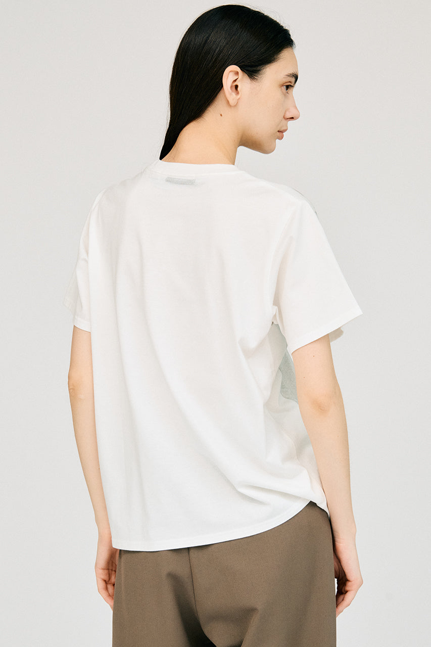 Fake Print Random Tack T-Shirt - 26SUMMER 2nd