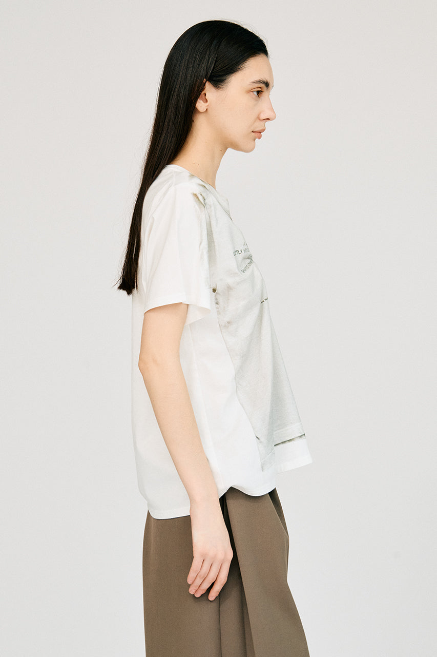 Fake Print Random Tack T-Shirt - 26SUMMER 2nd
